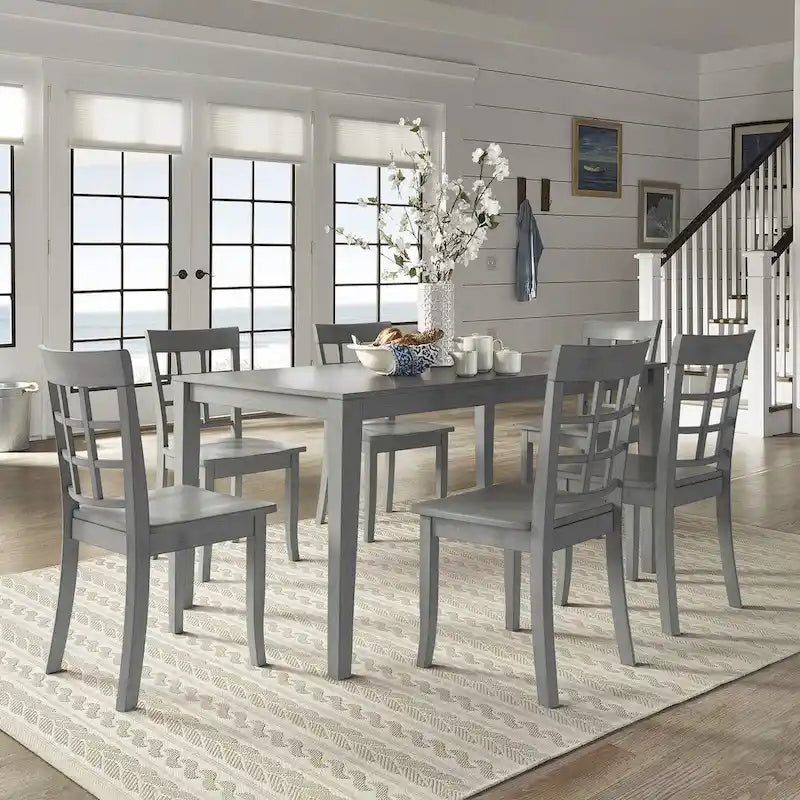 Set da pranzo rettangolare da 60 pollici Wilmington II grigio antico di iNSPIRE Q Classic
