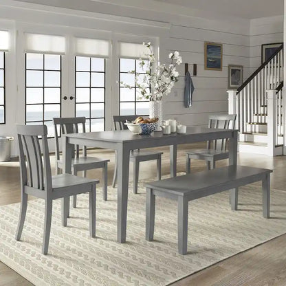 Set da pranzo rettangolare da 60 pollici Wilmington II grigio antico di iNSPIRE Q Classic