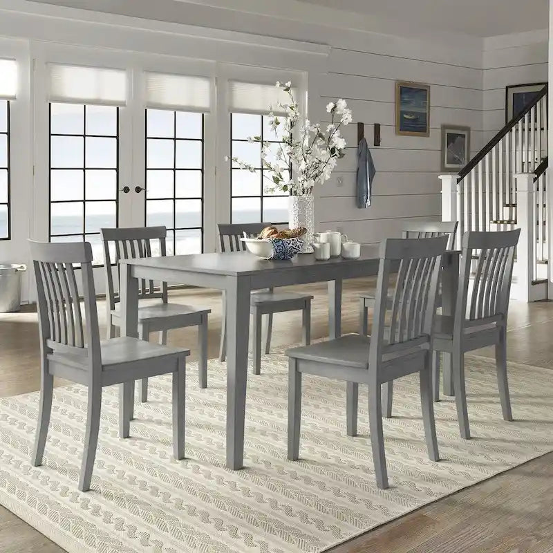 Set da pranzo rettangolare da 60 pollici Wilmington II grigio antico di iNSPIRE Q Classic