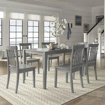 Set da pranzo rettangolare da 60 pollici Wilmington II grigio antico di iNSPIRE Q Classic