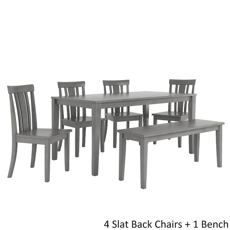 Set da pranzo rettangolare da 60 pollici Wilmington II grigio antico di iNSPIRE Q Classic