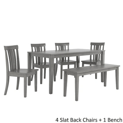 Set da pranzo rettangolare da 60 pollici Wilmington II grigio antico di iNSPIRE Q Classic
