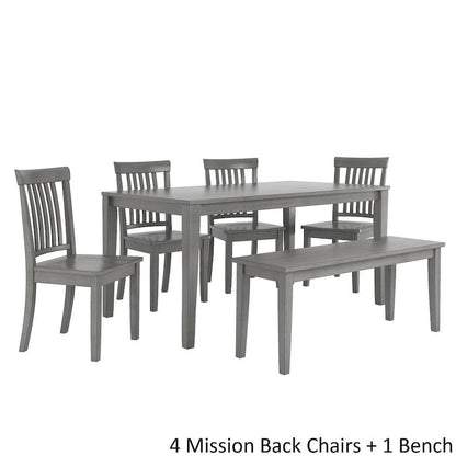 Set da pranzo rettangolare da 60 pollici Wilmington II grigio antico di iNSPIRE Q Classic