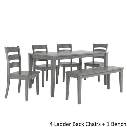 Set da pranzo rettangolare da 60 pollici Wilmington II grigio antico di iNSPIRE Q Classic
