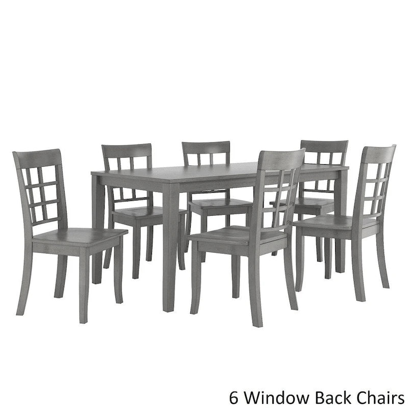 Set da pranzo rettangolare da 60 pollici Wilmington II grigio antico di iNSPIRE Q Classic