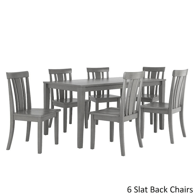 Set da pranzo rettangolare da 60 pollici Wilmington II grigio antico di iNSPIRE Q Classic