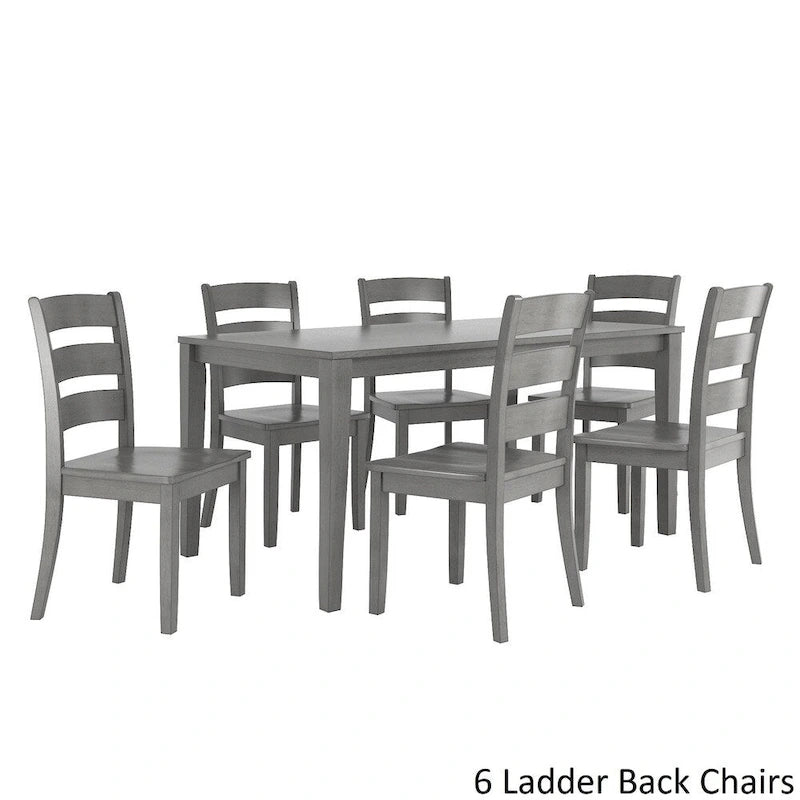 Set da pranzo rettangolare da 60 pollici Wilmington II grigio antico di iNSPIRE Q Classic