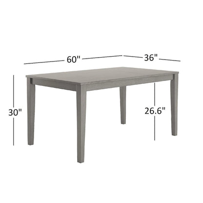 Set da pranzo rettangolare da 60 pollici Wilmington II grigio antico di iNSPIRE Q Classic