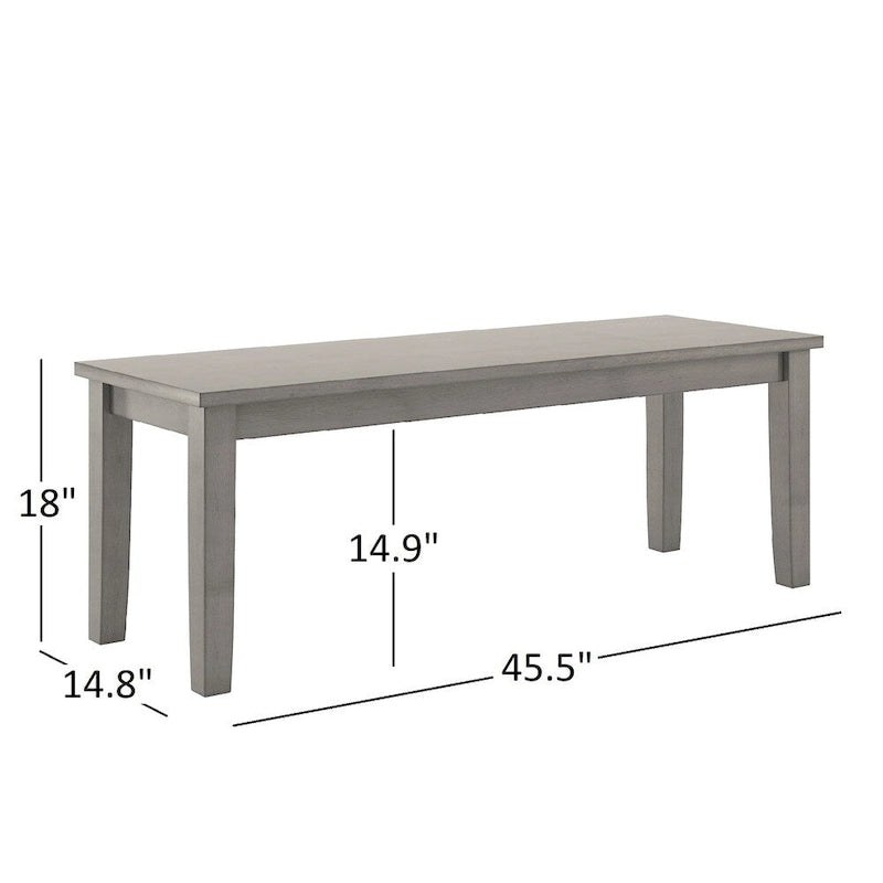 Set da pranzo rettangolare da 60 pollici Wilmington II grigio antico di iNSPIRE Q Classic