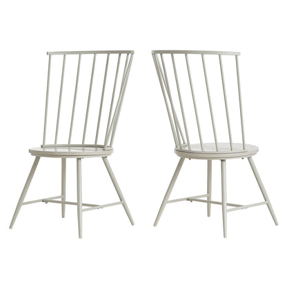 Truman High Back Metal and Wood Spindle Dining Chair (Set of 2) by iNSPIRE Q Modern