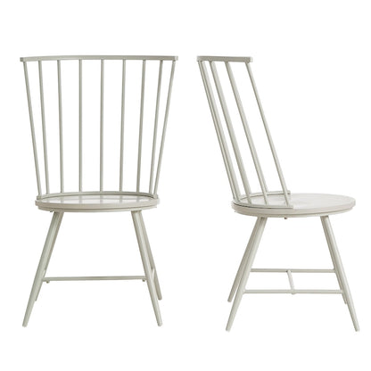 Truman High Back Metal and Wood Spindle Dining Chair (Set of 2) by iNSPIRE Q Modern
