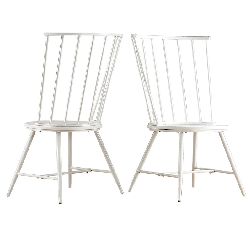 Truman High Back Metal and Wood Spindle Dining Chair (Set of 2) by iNSPIRE Q Modern