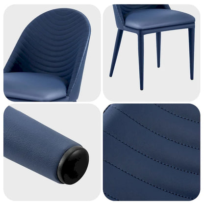 Fully Assembled Microfiber Leather Upholstered Dining Chairs, Set of 2 - 22.44 D x 18.5 W x 32.28 H