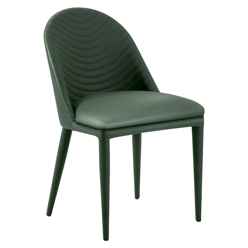 Fully Assembled Microfiber Leather Upholstered Dining Chairs, Set of 2 - 22.44 D x 18.5 W x 32.28 H