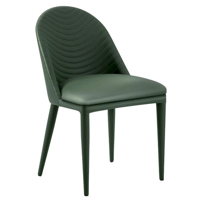 Fully Assembled Microfiber Leather Upholstered Dining Chairs, Set of 2 - 22.44 D x 18.5 W x 32.28 H