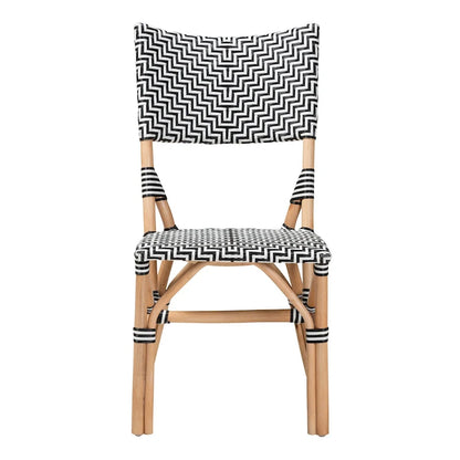 Wagner Modern French styled Natural Rattan Bistro Chair with Weaving