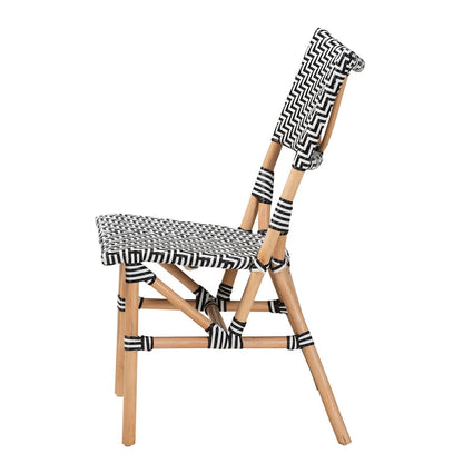 Wagner Modern French styled Natural Rattan Bistro Chair with Weaving