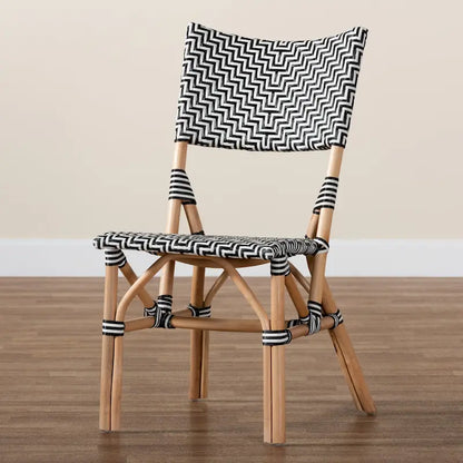 Wagner Modern French styled Natural Rattan Bistro Chair with Weaving