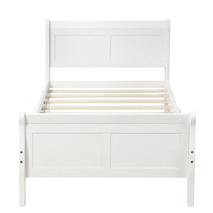Harper & Bright Designs Wood Twin Sleigh Bed with Headboard and Footboard