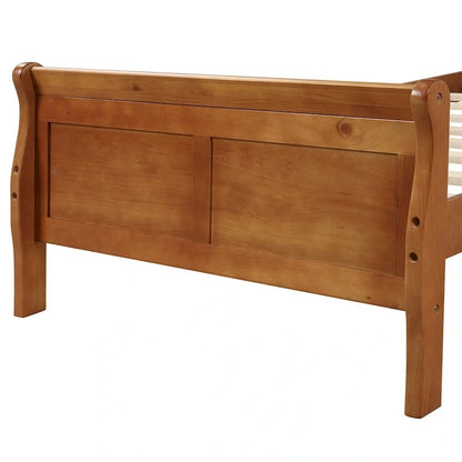 Harper & Bright Designs Wood Twin Sleigh Bed with Headboard and Footboard