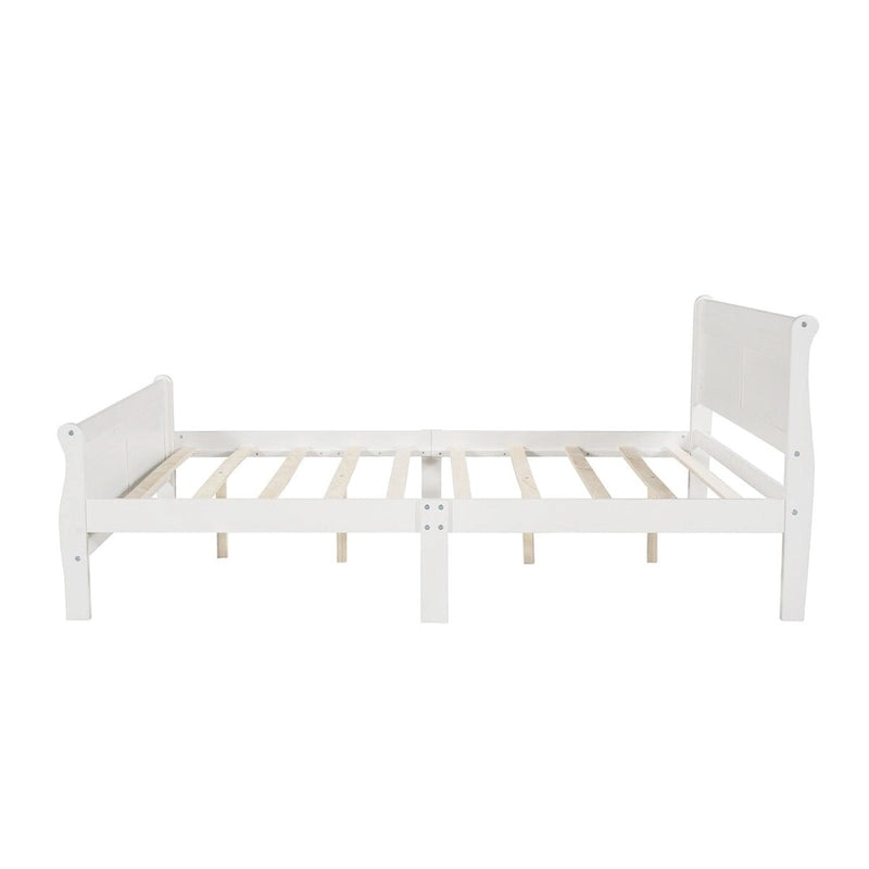 Harper & Bright Designs Wood Twin Sleigh Bed with Headboard and Footboard