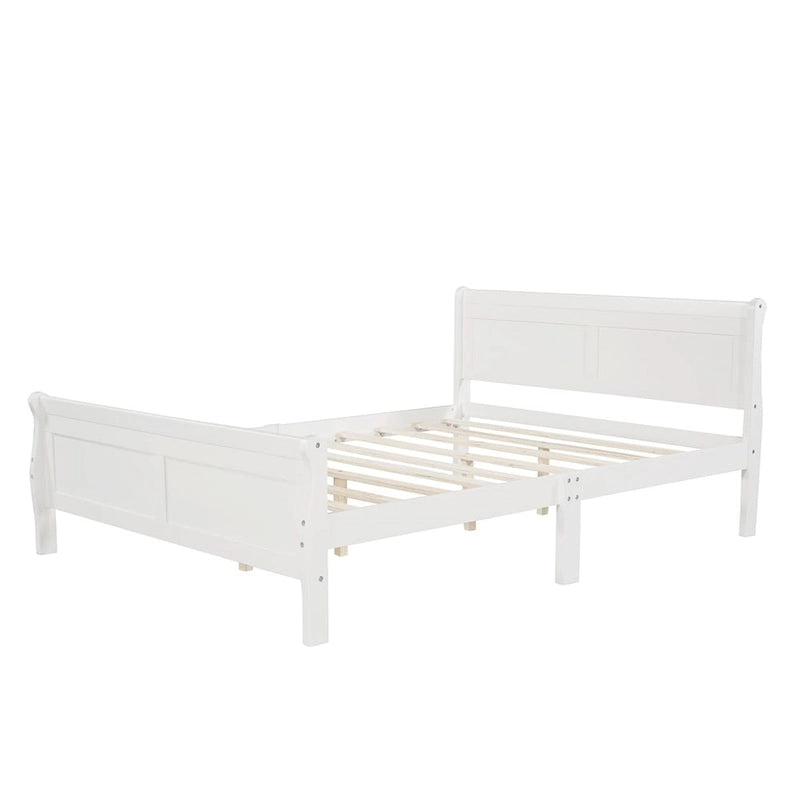 Harper & Bright Designs Wood Twin Sleigh Bed with Headboard and Footboard