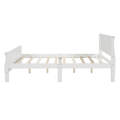 Harper & Bright Designs Wood Twin Sleigh Bed with Headboard and Footboard