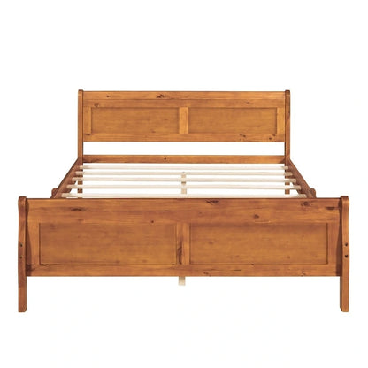 Harper & Bright Designs Wood Twin Sleigh Bed with Headboard and Footboard