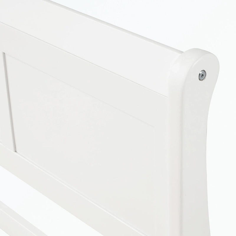 Letto a piattaforma in legno con testiera/pediera/supporto a doghe in legno