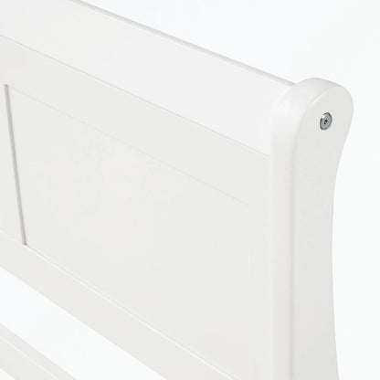 Letto a piattaforma in legno con testiera/pediera/supporto a doghe in legno