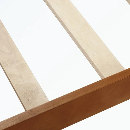 Letto a piattaforma in legno con testiera/pediera/supporto a doghe in legno