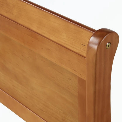 Letto a piattaforma in legno con testiera/pediera/supporto a doghe in legno