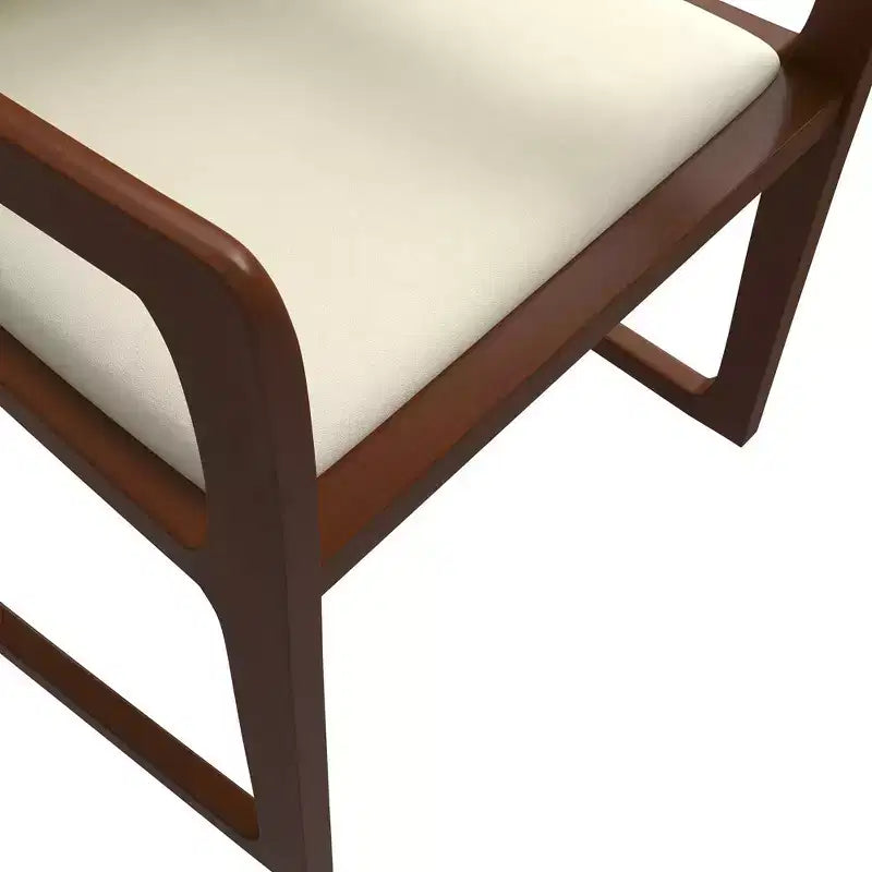 LeisureMod Svelta Series Modern Dining Chair with Solid Wood Frame and Leather Upholstery, Comfortable Seating for Dining Rooms