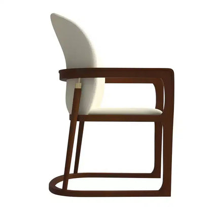 LeisureMod Svelta Series Modern Dining Chair with Solid Wood Frame and Leather Upholstery, Comfortable Seating for Dining Rooms