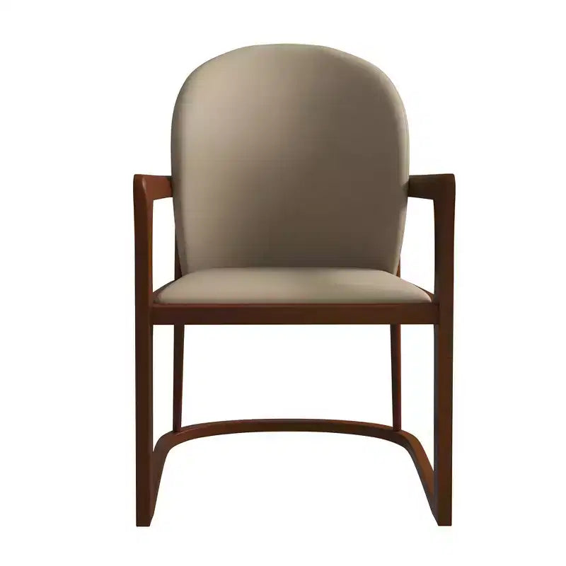 LeisureMod Svelta Series Modern Dining Chair with Solid Wood Frame and Leather Upholstery, Comfortable Seating for Dining Rooms