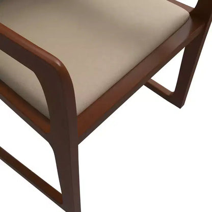 LeisureMod Svelta Series Modern Dining Chair with Solid Wood Frame and Leather Upholstery, Comfortable Seating for Dining Rooms