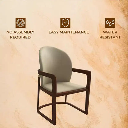 LeisureMod Svelta Series Modern Dining Chair with Solid Wood Frame and Leather Upholstery, Comfortable Seating for Dining Rooms