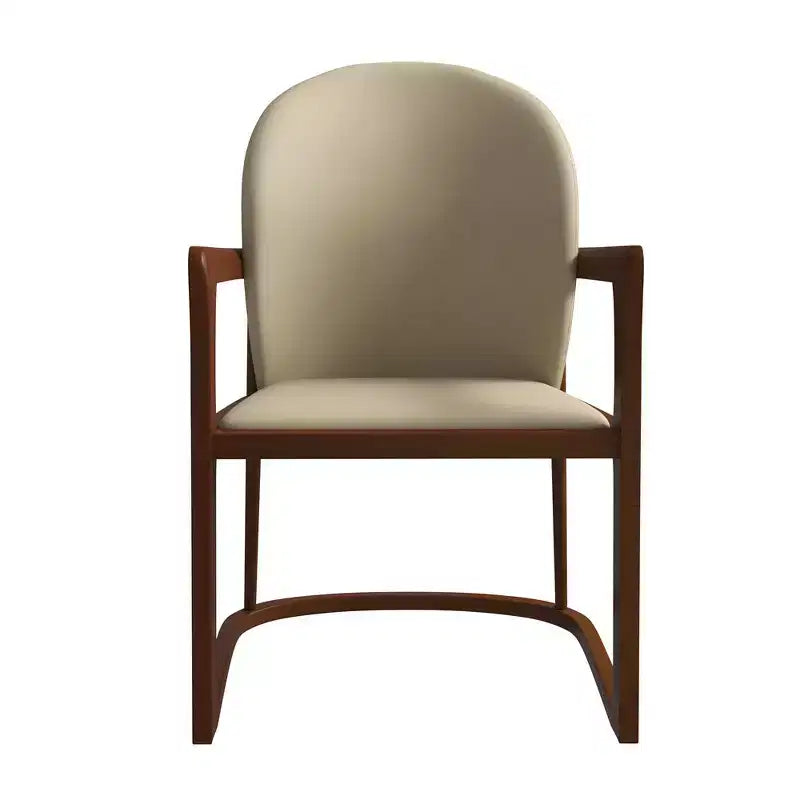 LeisureMod Svelta Series Modern Dining Chair with Solid Wood Frame and Leather Upholstery, Comfortable Seating for Dining Rooms
