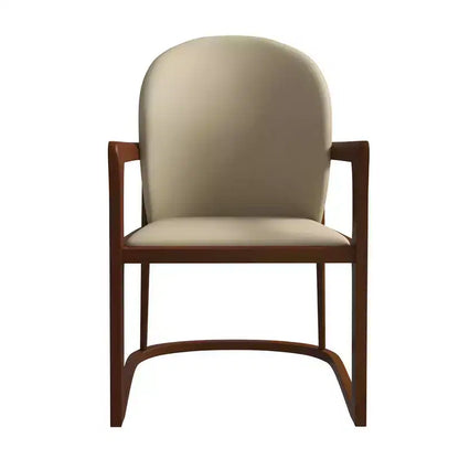 LeisureMod Svelta Series Modern Dining Chair with Solid Wood Frame and Leather Upholstery, Comfortable Seating for Dining Rooms