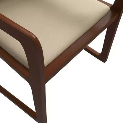 LeisureMod Svelta Series Modern Dining Chair with Solid Wood Frame and Leather Upholstery, Comfortable Seating for Dining Rooms