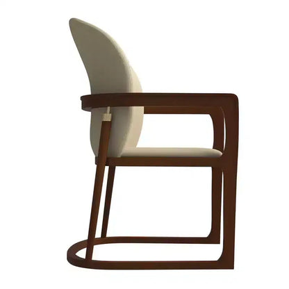 LeisureMod Svelta Series Modern Dining Chair with Solid Wood Frame and Leather Upholstery, Comfortable Seating for Dining Rooms