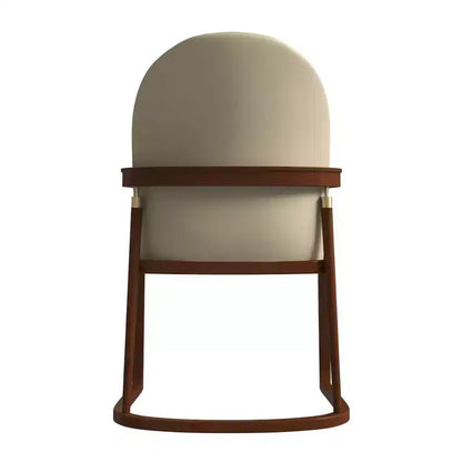 LeisureMod Svelta Series Modern Dining Chair with Solid Wood Frame and Leather Upholstery, Comfortable Seating for Dining Rooms