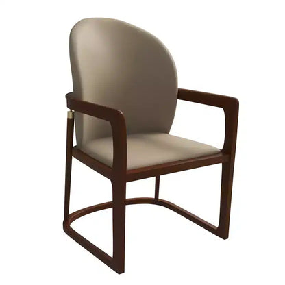 LeisureMod Svelta Series Modern Dining Chair with Solid Wood Frame and Leather Upholstery, Comfortable Seating for Dining Rooms