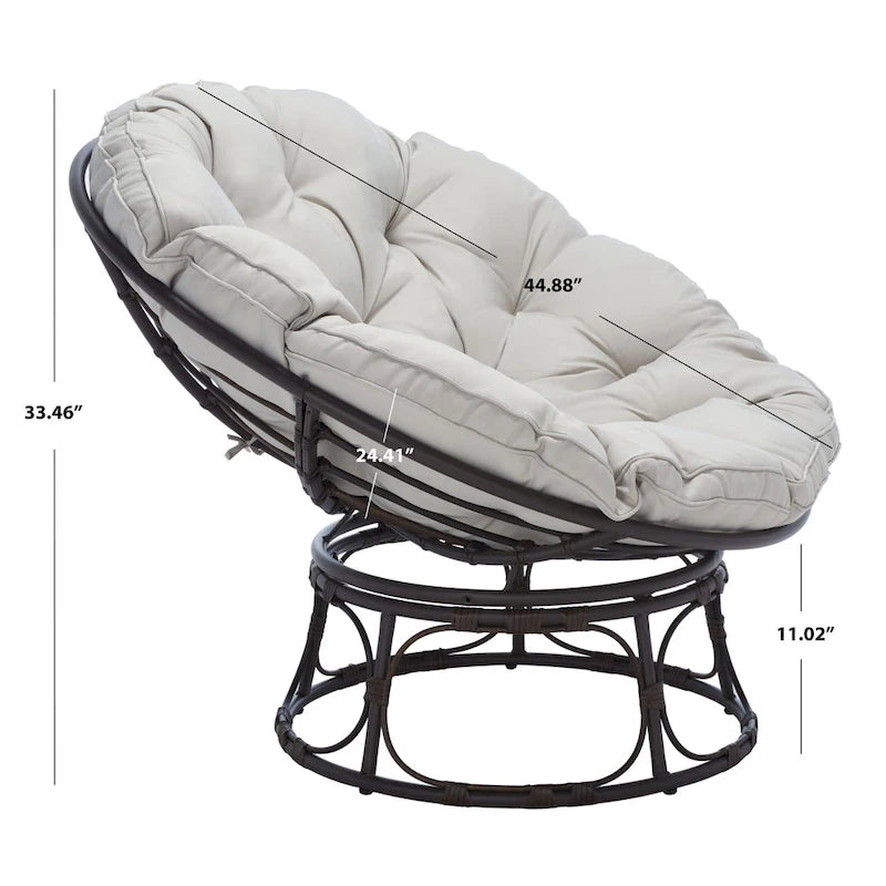 SAFAVIEH Outdoor Khloe Papasan Chair - 45W x 45D x 33H