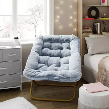 Sedia Pieghevole a Sfera Oversize Emma e Oliver per Dormitorio, Camera da Letto