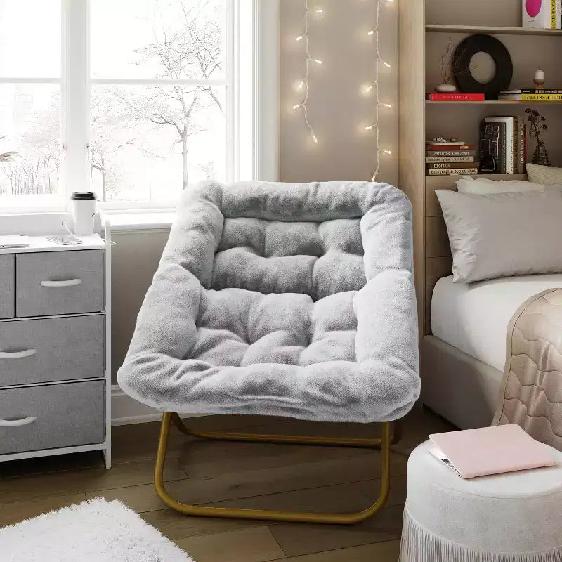 Sedia Pieghevole a Sfera Oversize Emma e Oliver per Dormitorio, Camera da Letto