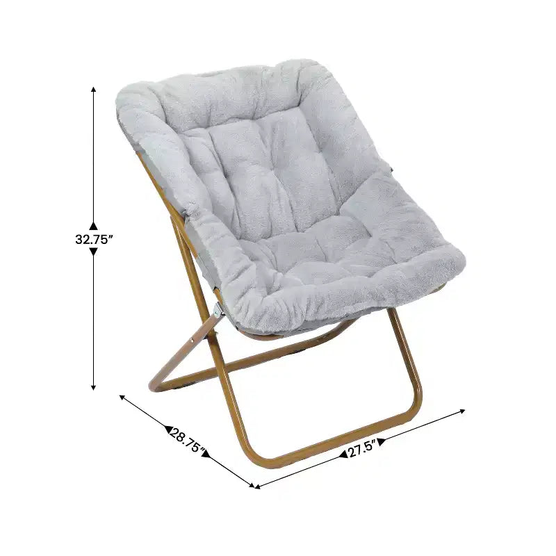 Sedia Pieghevole a Sfera Oversize Emma e Oliver per Dormitorio, Camera da Letto