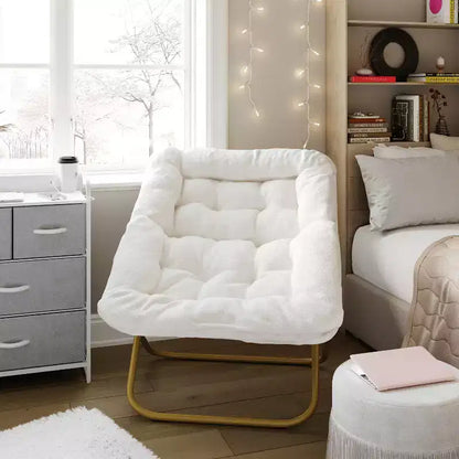 Sedia Pieghevole a Sfera Oversize Emma e Oliver per Dormitorio, Camera da Letto