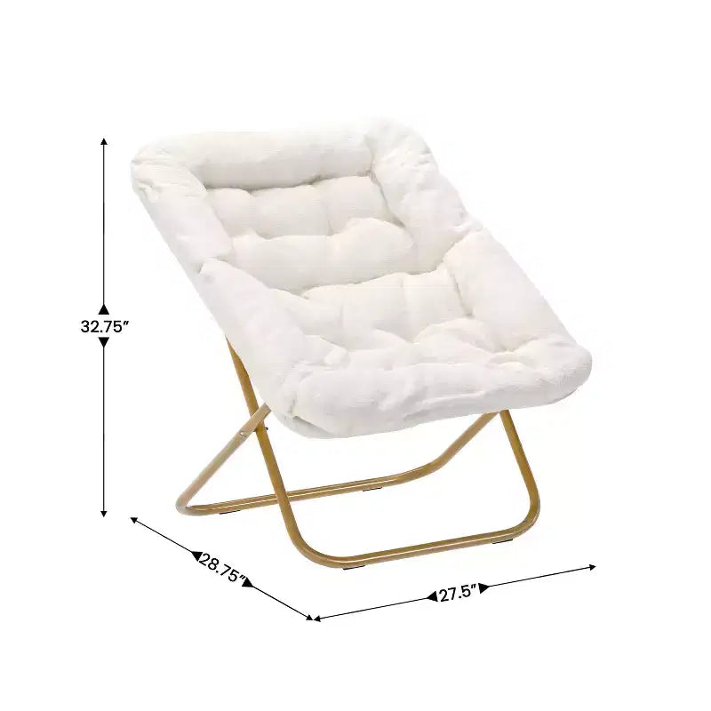 Sedia Pieghevole a Sfera Oversize Emma e Oliver per Dormitorio, Camera da Letto
