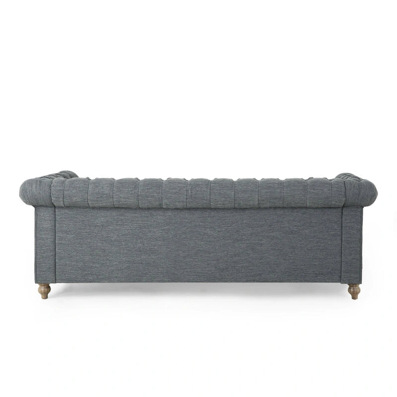 Saragus Chesterfield Sofa with Nailhead Trim by Christopher Knight Home - 85.50  L x 33.25  W x 28.50  H